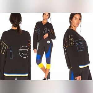 P.E Nation Long Shot Graphic Sweatshirt in Black Size XS